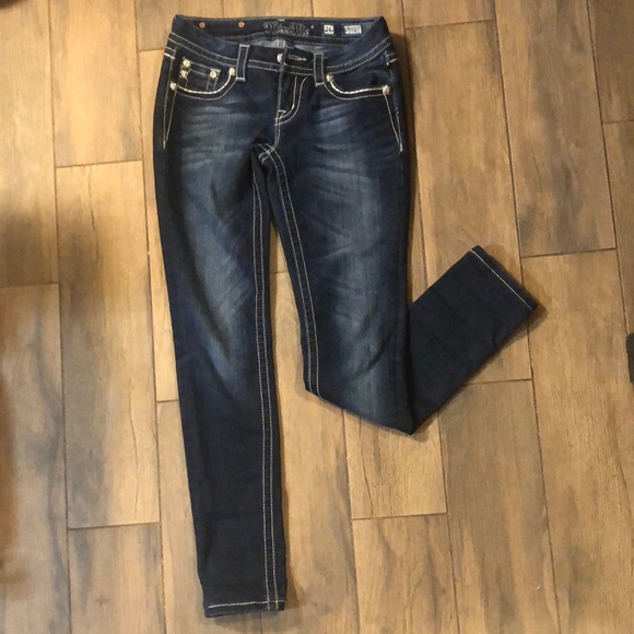 Miss Me Jeans bling details size 26 signature rise skinny NWOT - Picture 1 of 9